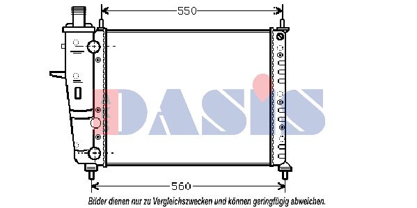 AKS DASIS Jäähdytin,moottorin jäähdytys 081480N